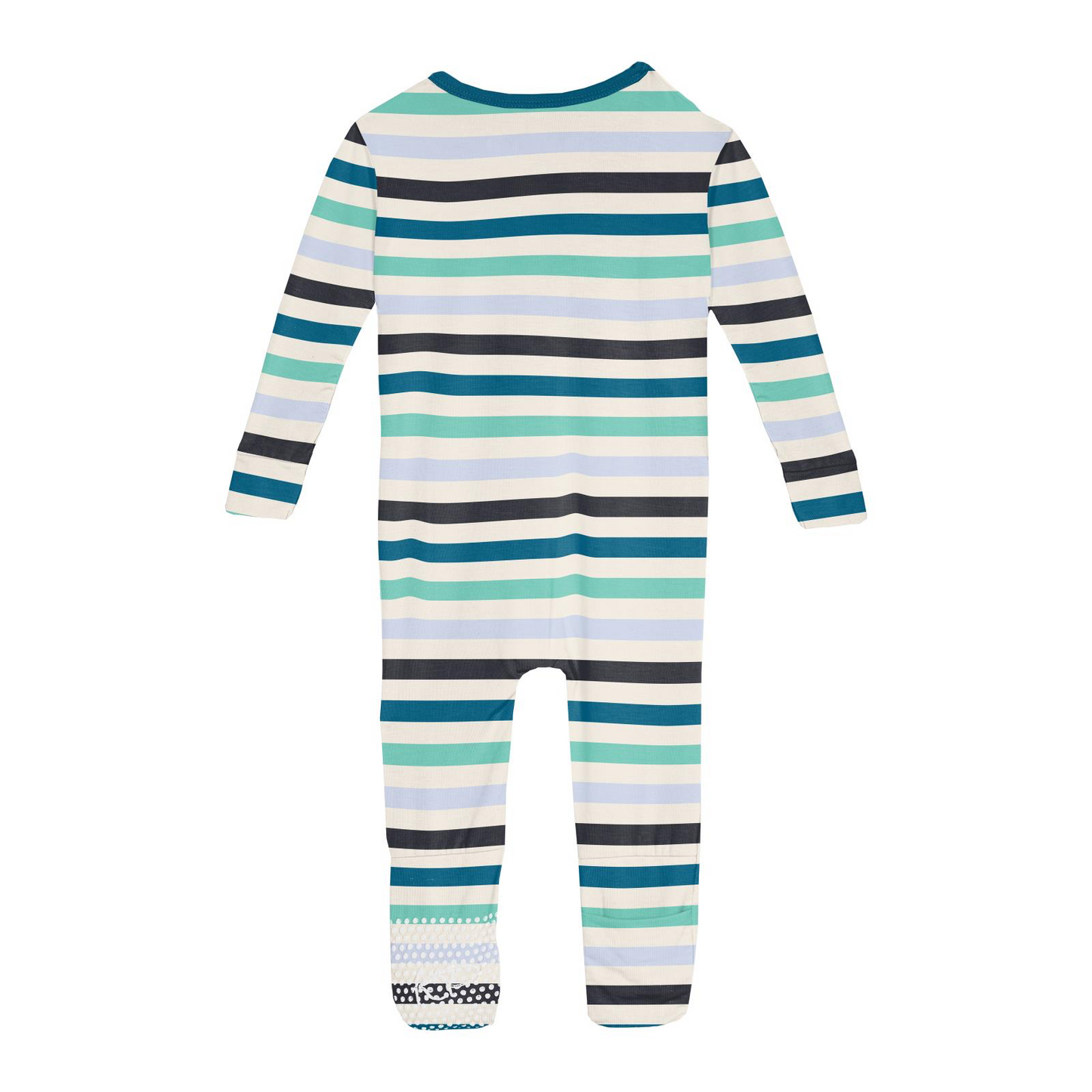 Little Boy Blue Stripe Convertible Sleeper with Zipper