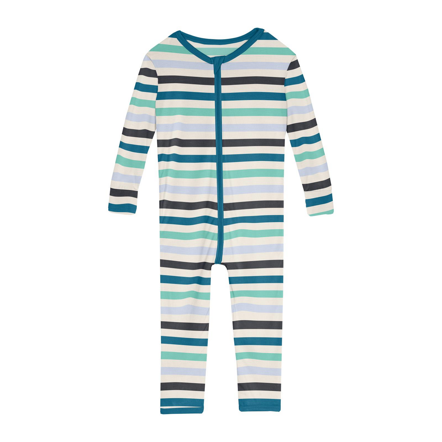 Little Boy Blue Stripe Convertible Sleeper with Zipper