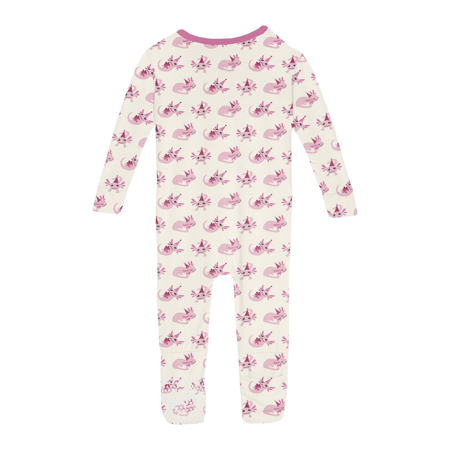 Natural Axolotl Party Convertible Sleeper with Zipper