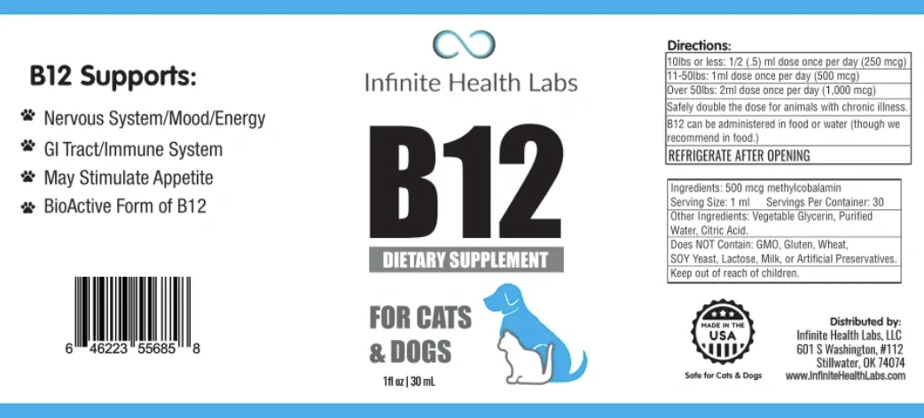 Infinite Health Labs Vitamin B12 for Animals