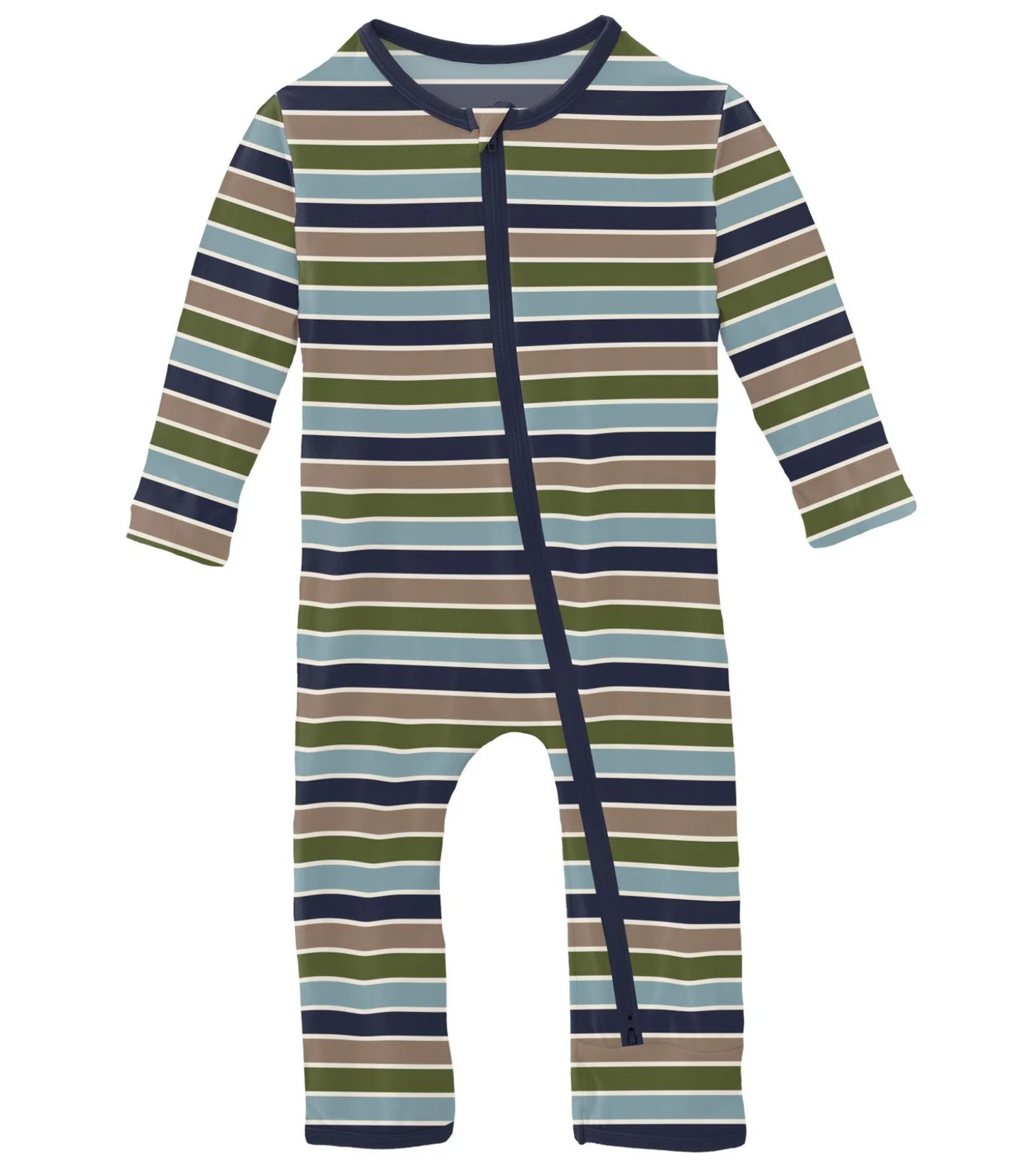 Print Convertible Coverall - Fall Vibes stripe