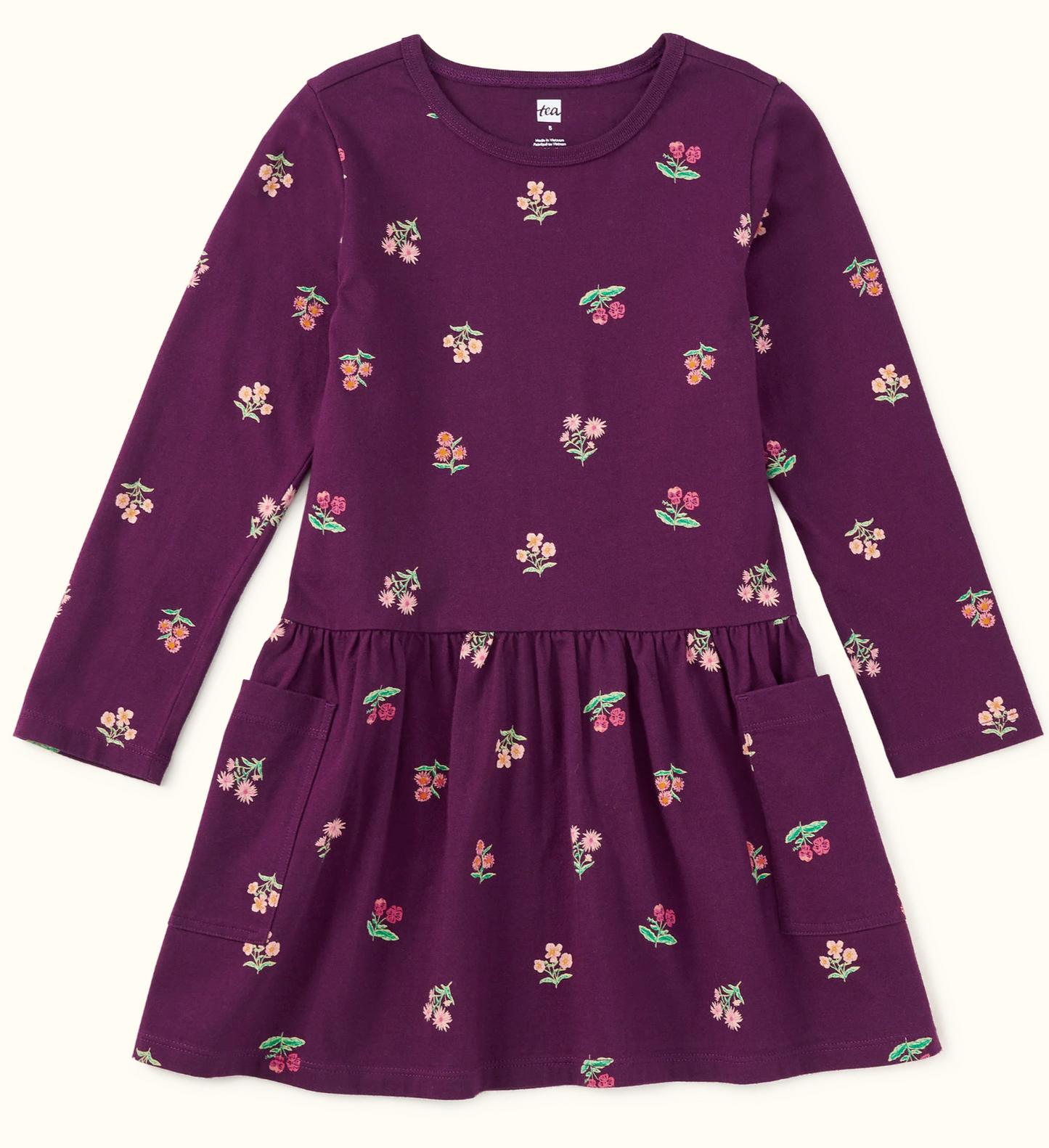 Midnight Posy | Long Sleeve | Pocket Dress
