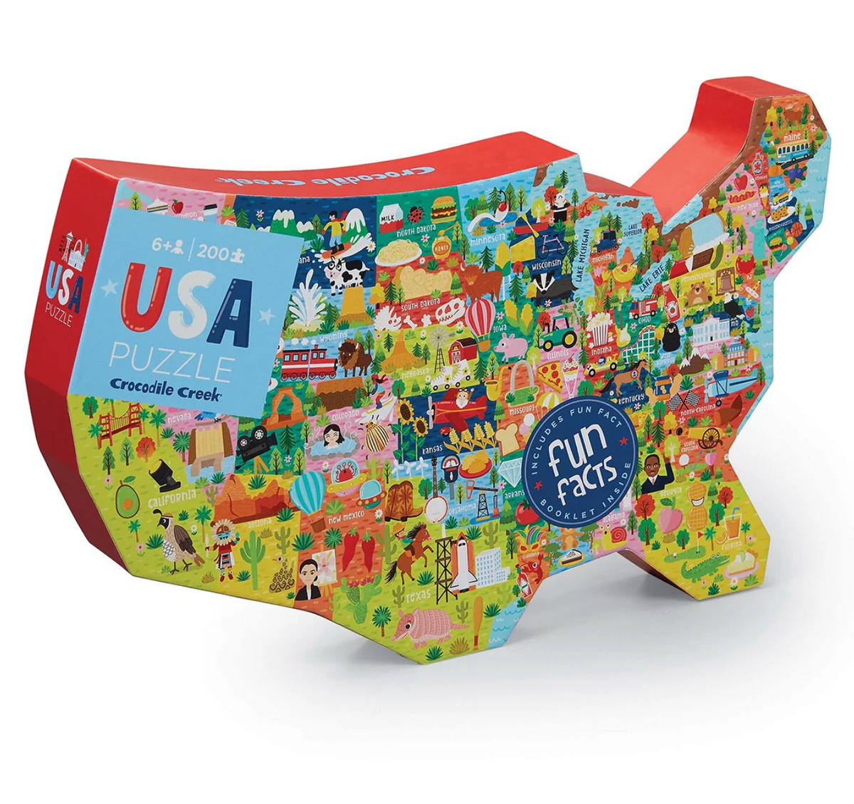 200 Piece | USA Shaped Box Puzzle