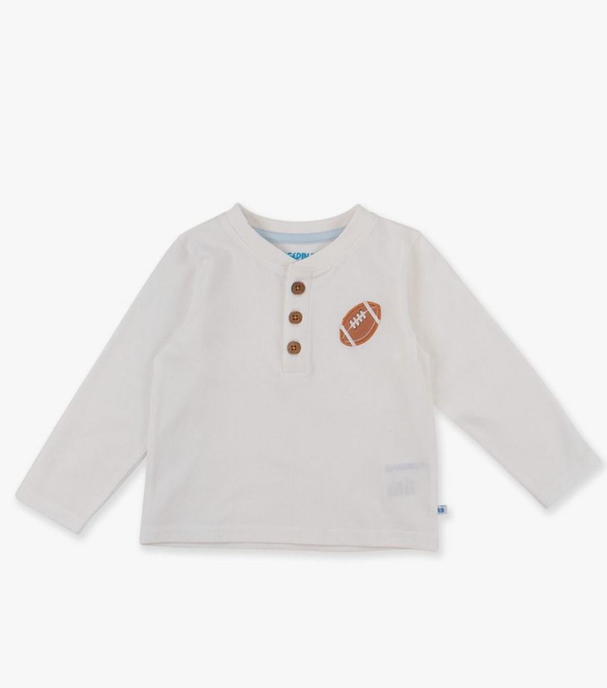 Football White Knit | Long Sleeve Henley