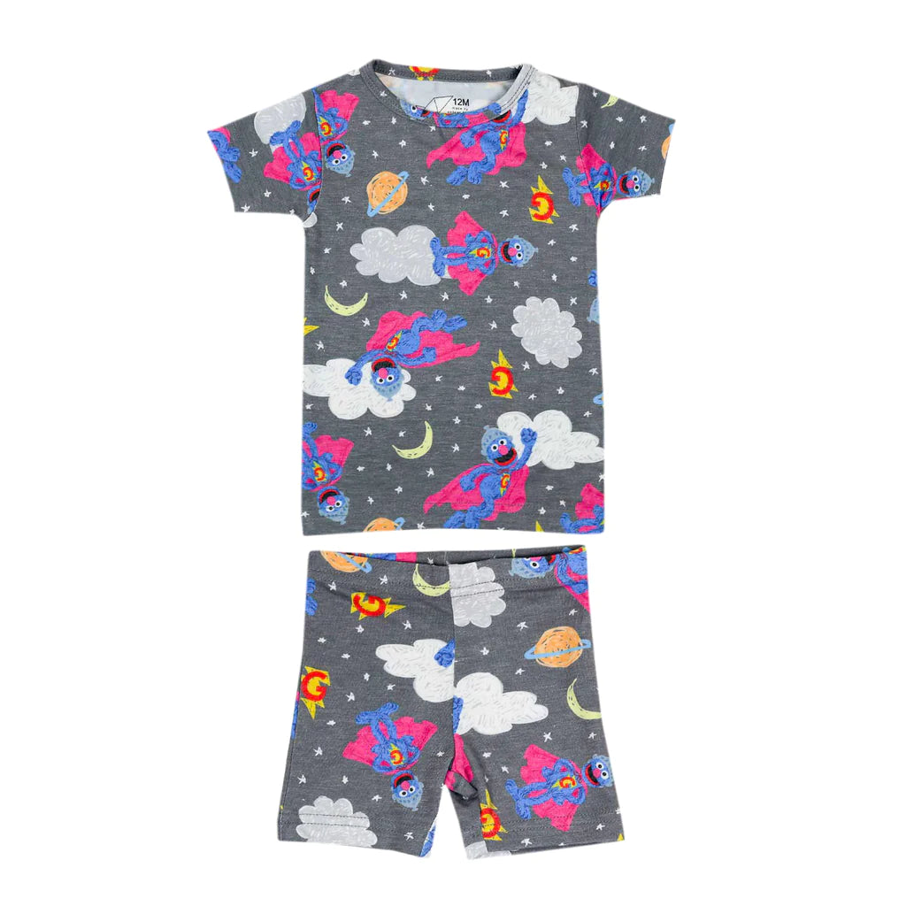 Copper Pearl Super Grover 2 Piece Short Sleeve Pajamas