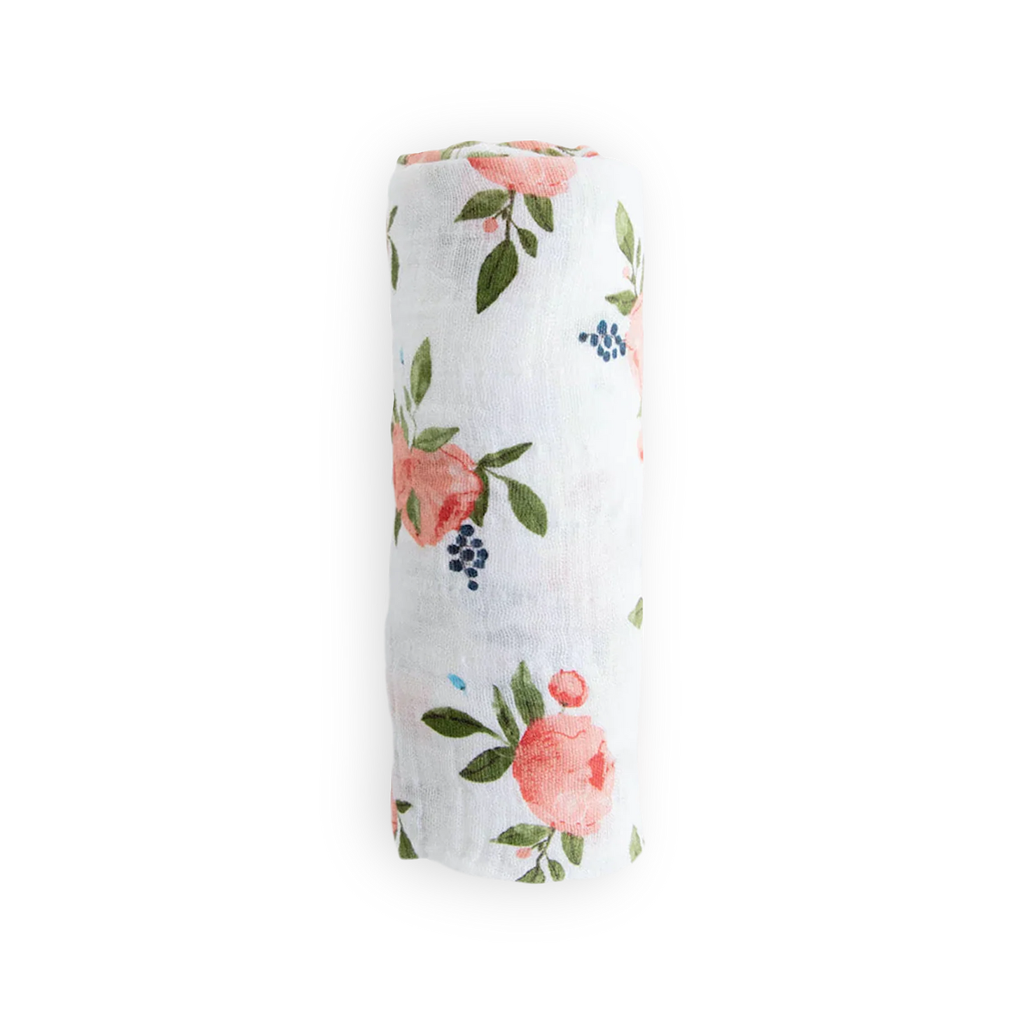 Watercolor Roses Cotton Muslin Swaddle Blanket