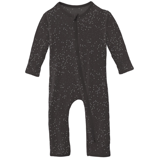Midnight Foil Constellations Print Coverall with 2 Way Zipper