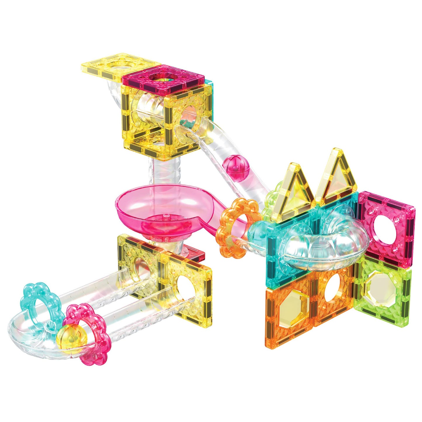 45 Piece Mini Magnetic Marble Run Track Set
