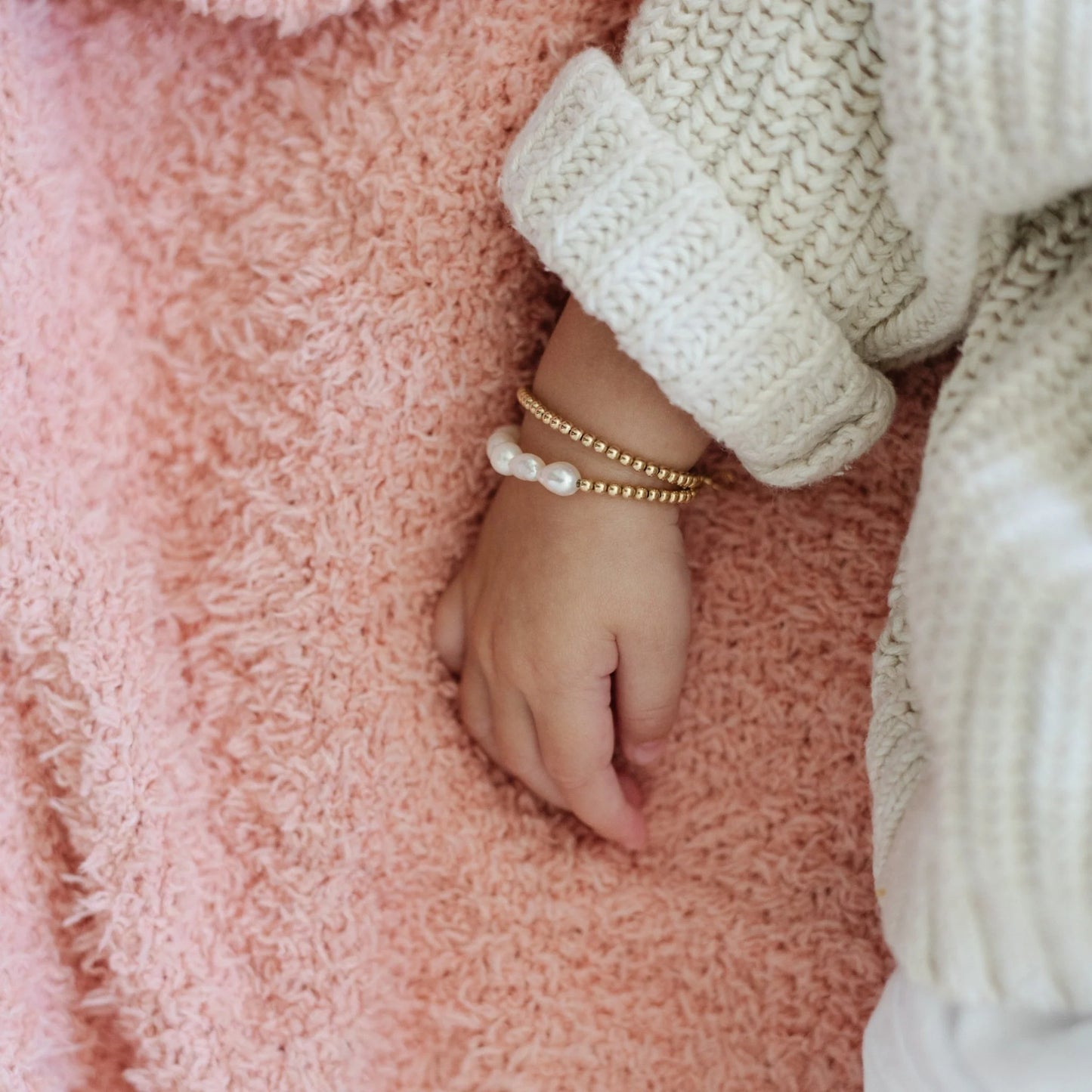 Peach Bamboni Receiving Blanket