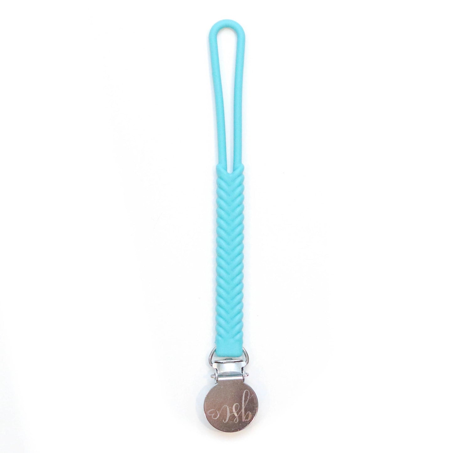 Cole Pacifier Clip - Turquoise