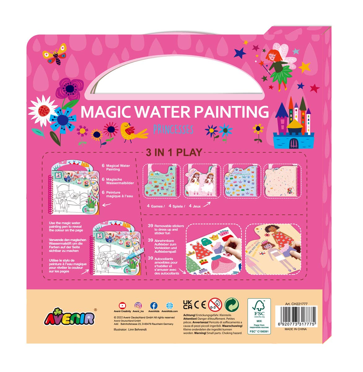 Avenir - Magic Water Painting Book PRINCESS