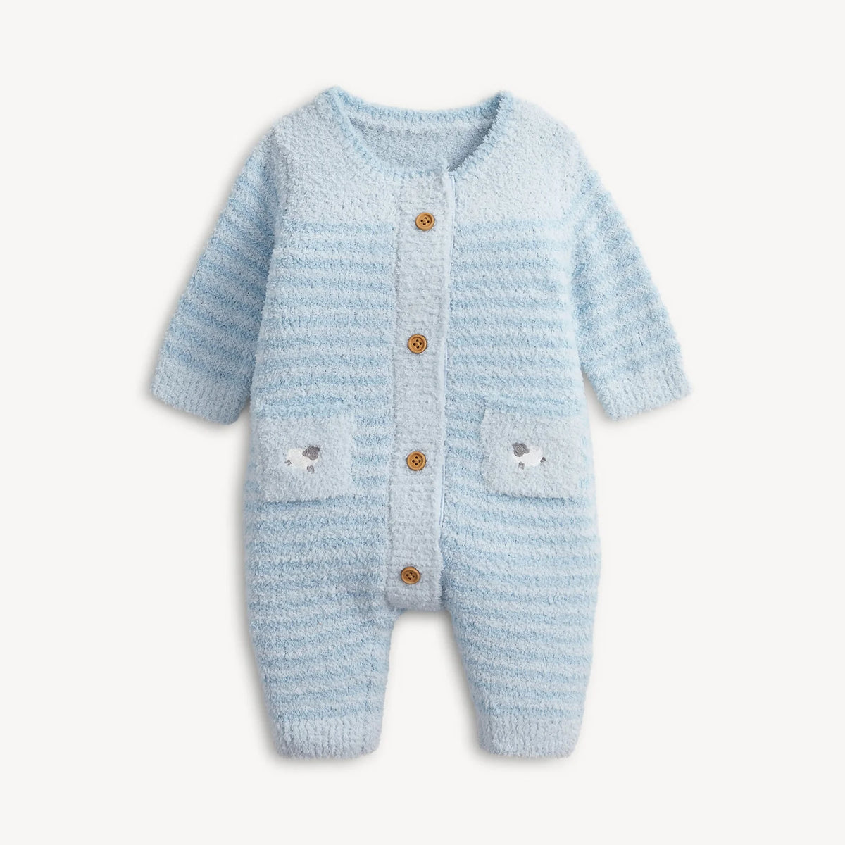 Magnetic Sweater Romper | Baa Baa Stripe Blue