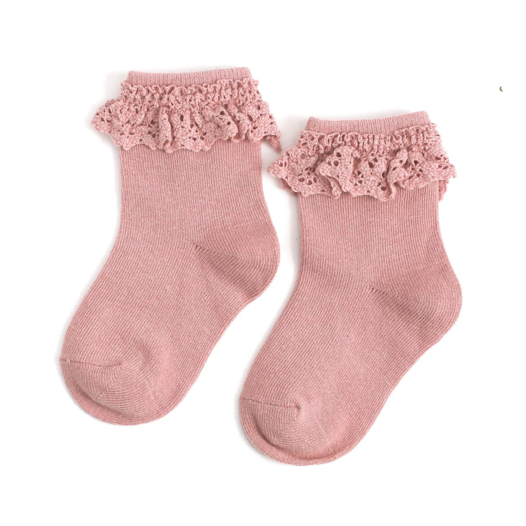 Blush Pink | Lace Midi Sock