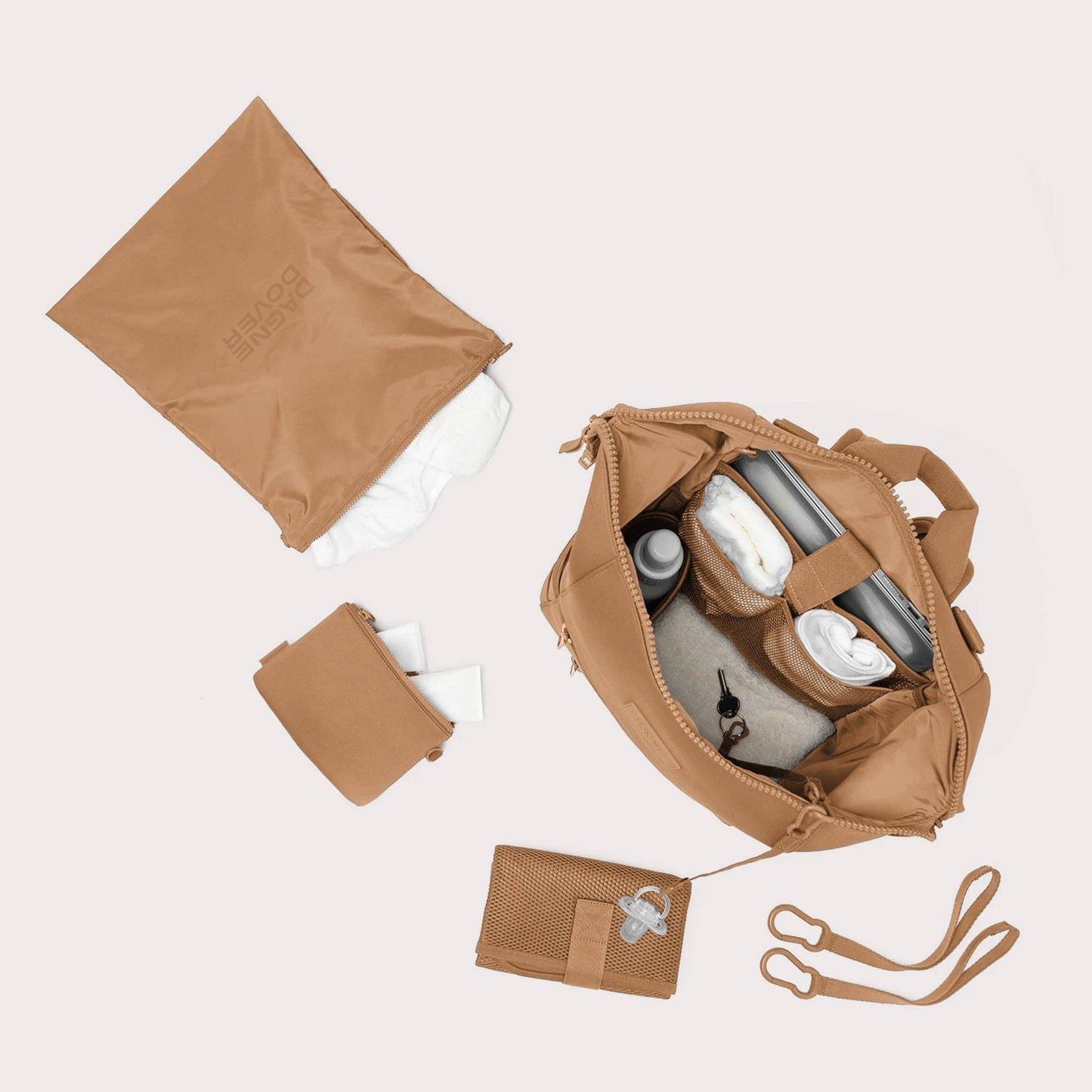 Dagne Dover Indi Diaper Backpack in Camel-Large