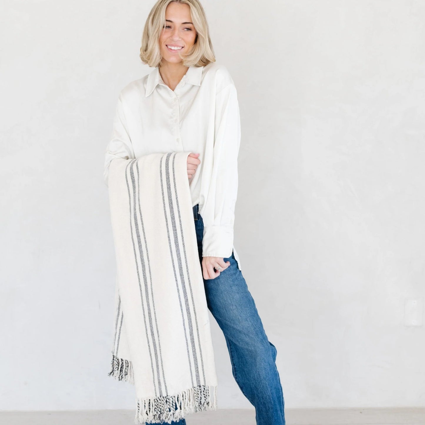 White Pine Chenille Fringe XL Throw Blanket