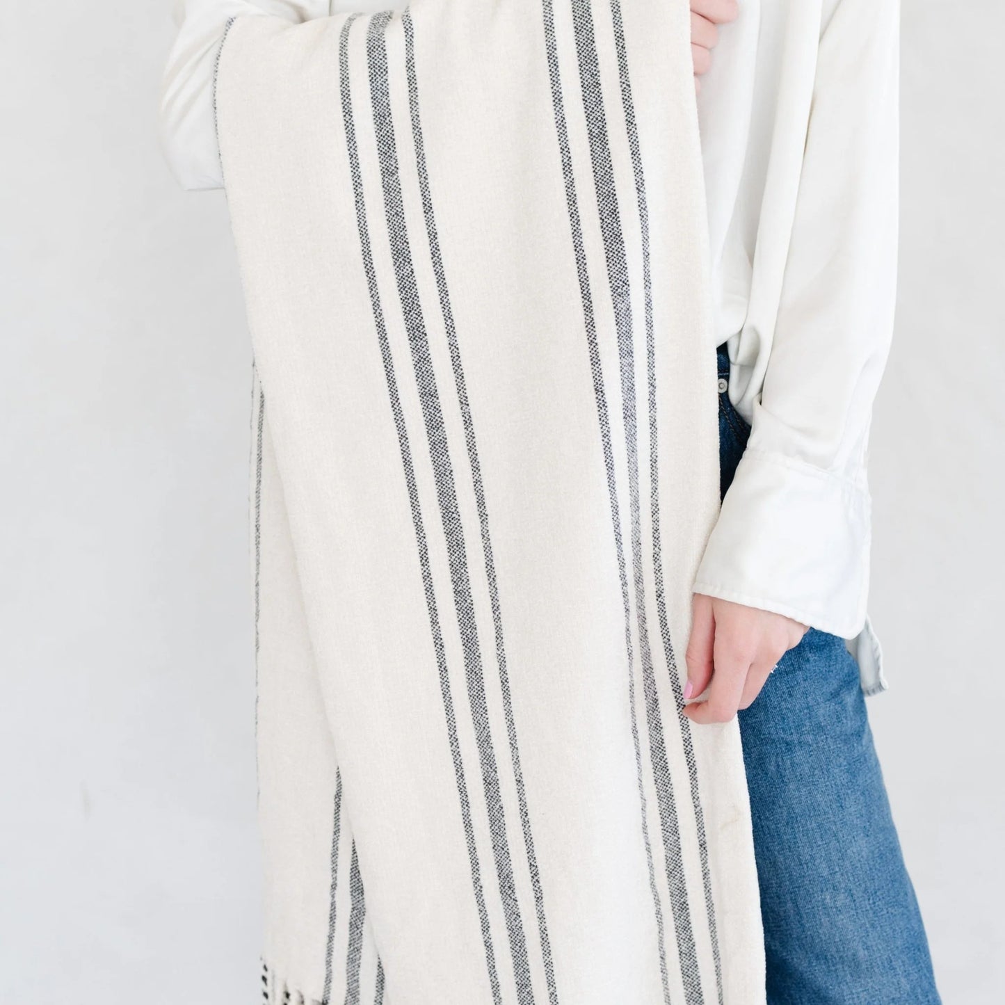 White Pine Chenille Fringe XL Throw Blanket