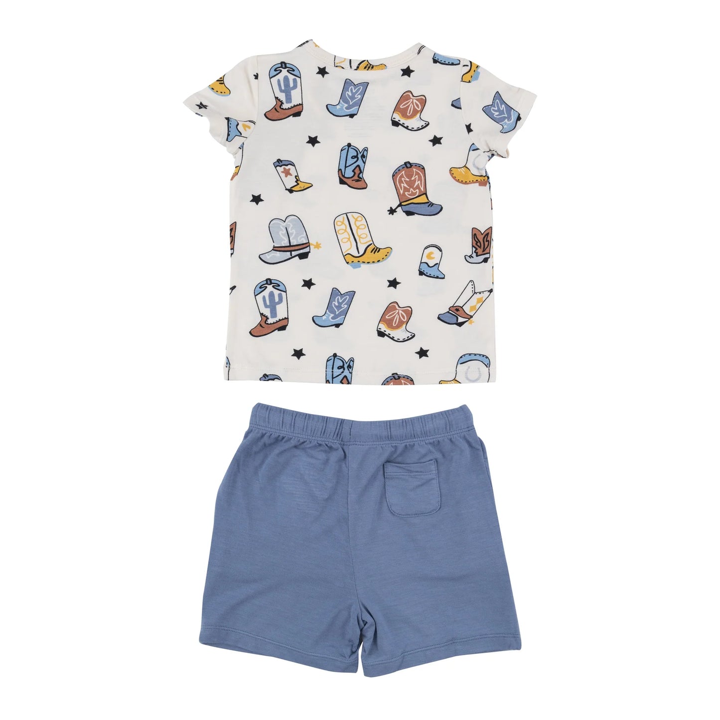 Boots Blue Crew Neck Tee & Short Set