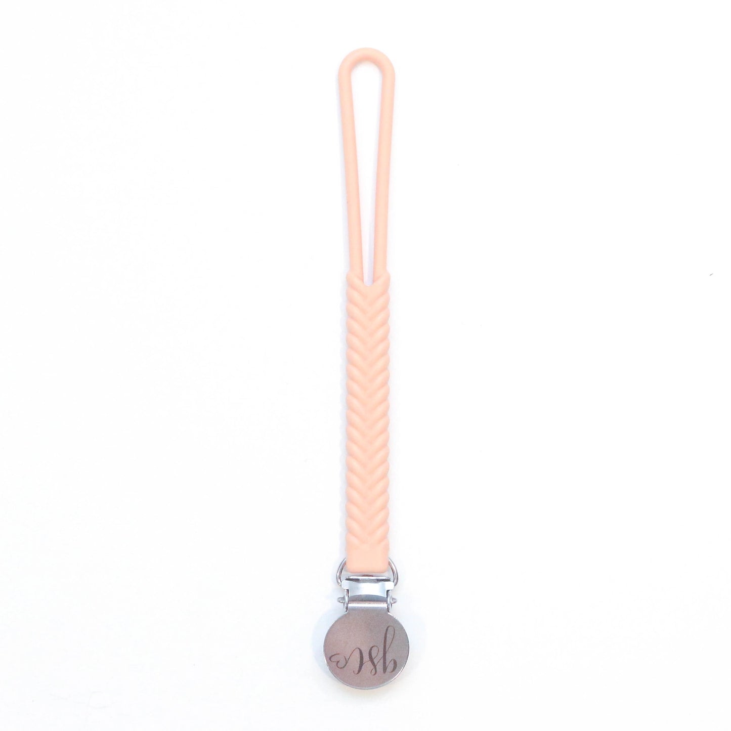 Cole Pacifier Clip - Peach