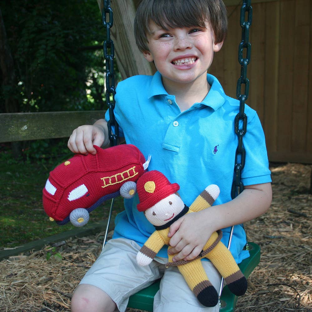 Frank the Fireman | Knit Doll