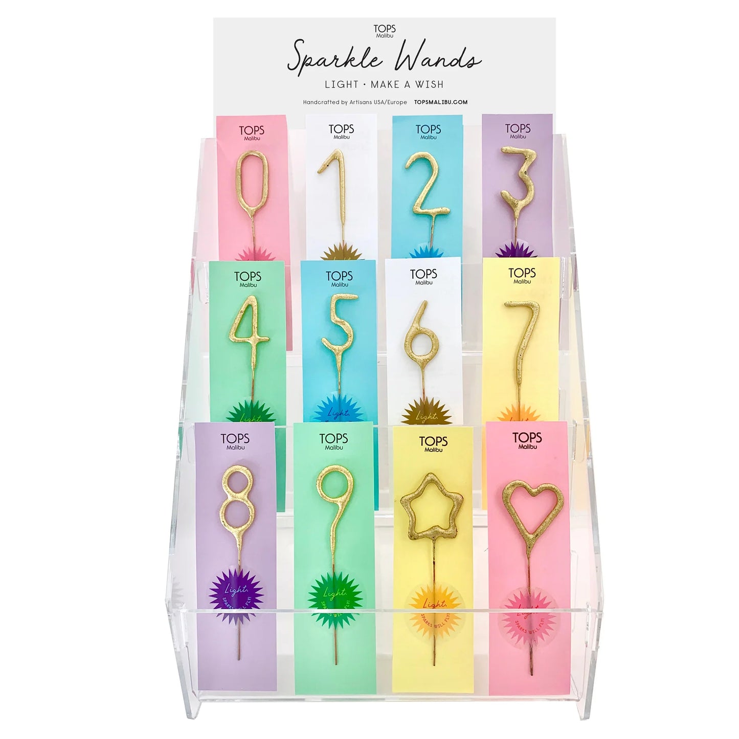 Mini Gold Number Sparklers (4")