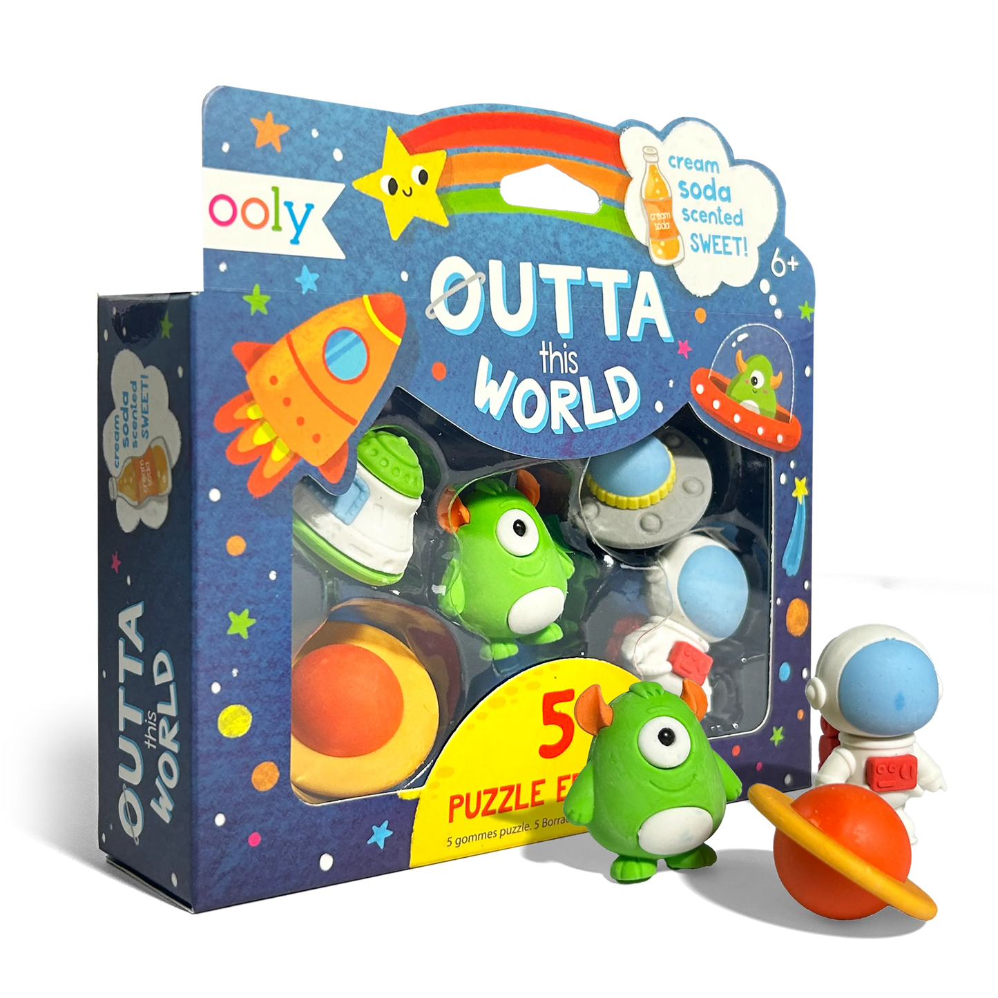 Outta This World | Scented Puzzle Eraser |Set of 5