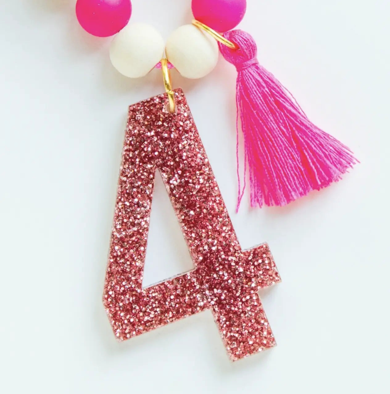 Pink Glitter Birthday Numbers