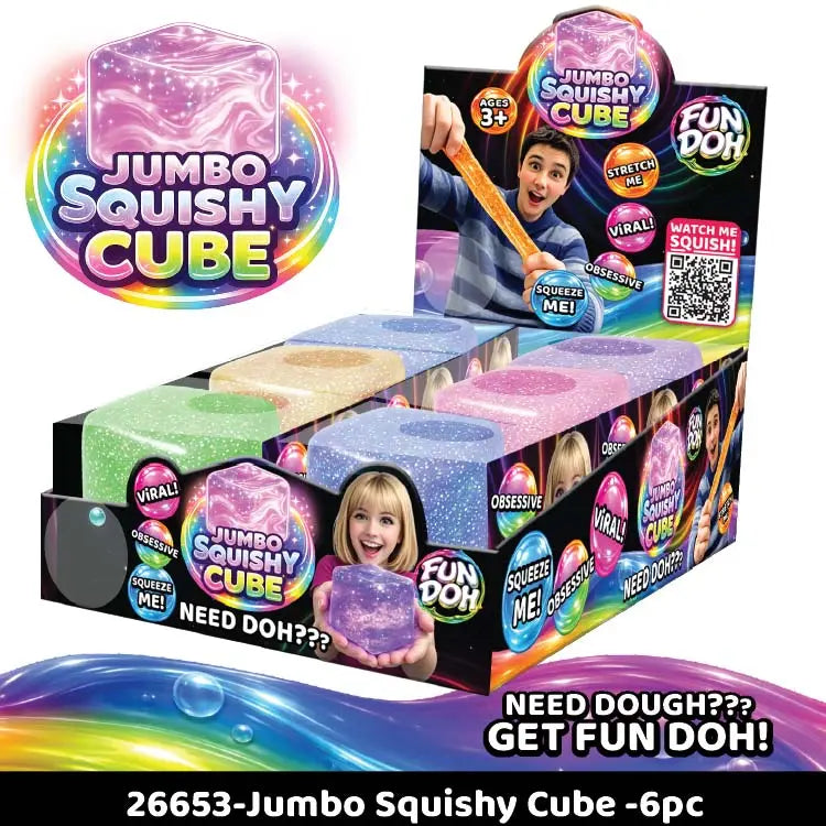 Jumbo Squishy Cube | Nee Doh Replica