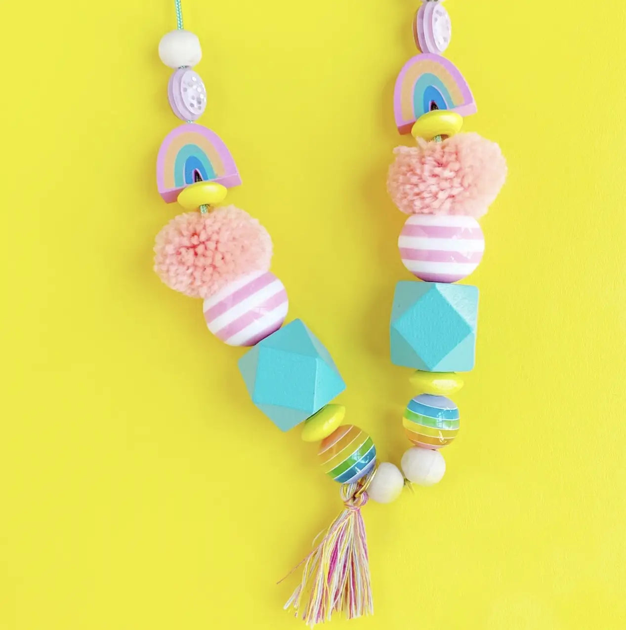 Retro Rainbow Birthday Necklace