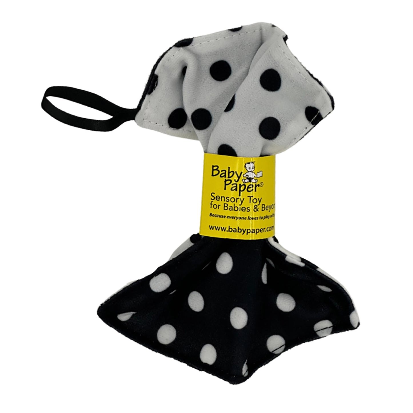 White & Black Dots with Loop Baby Paper