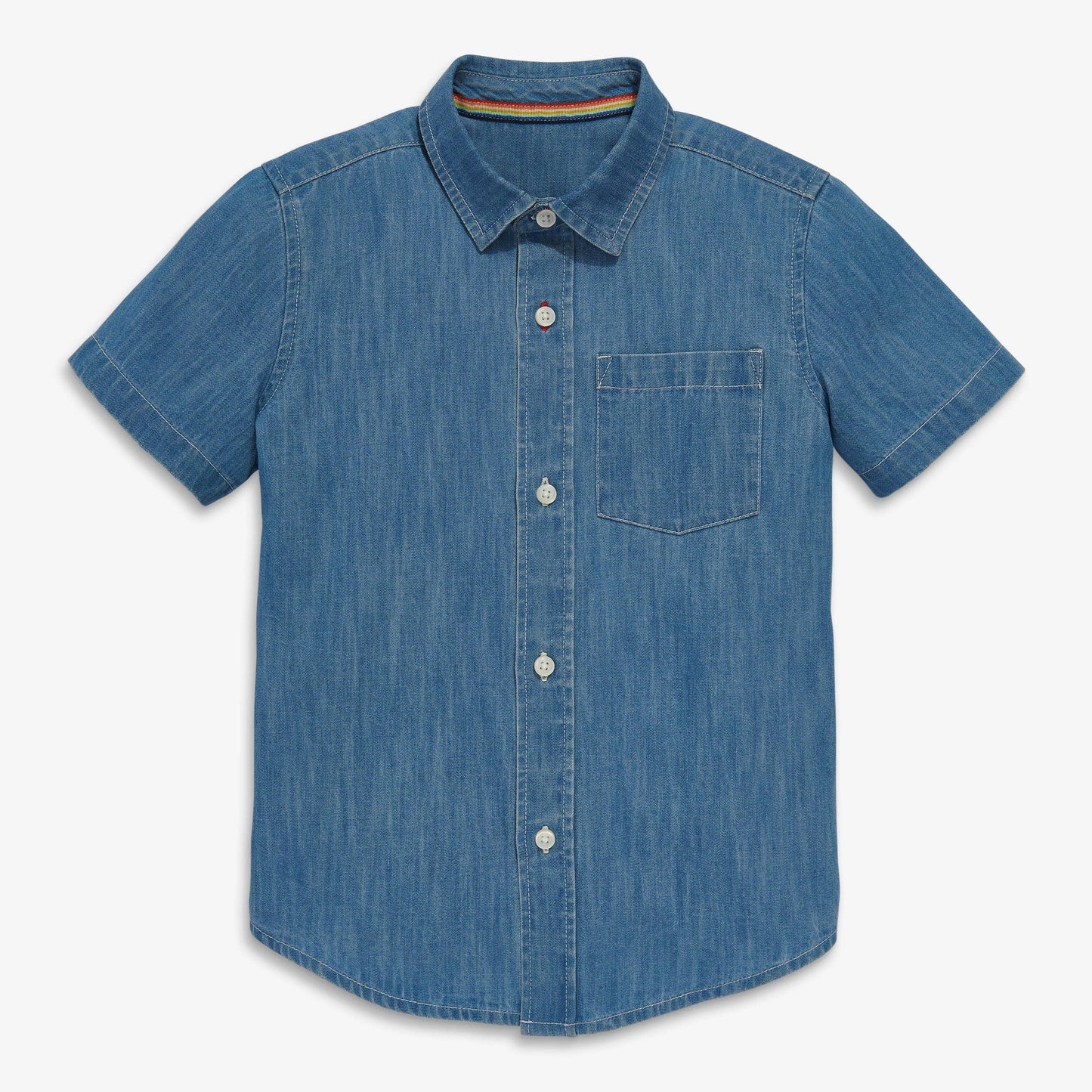 Short Sleeve Chambray Button Down