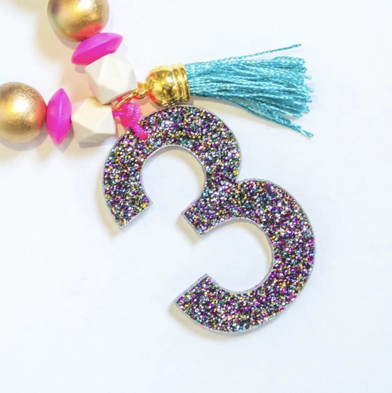 Multicolor Glitter Birthday Numbers