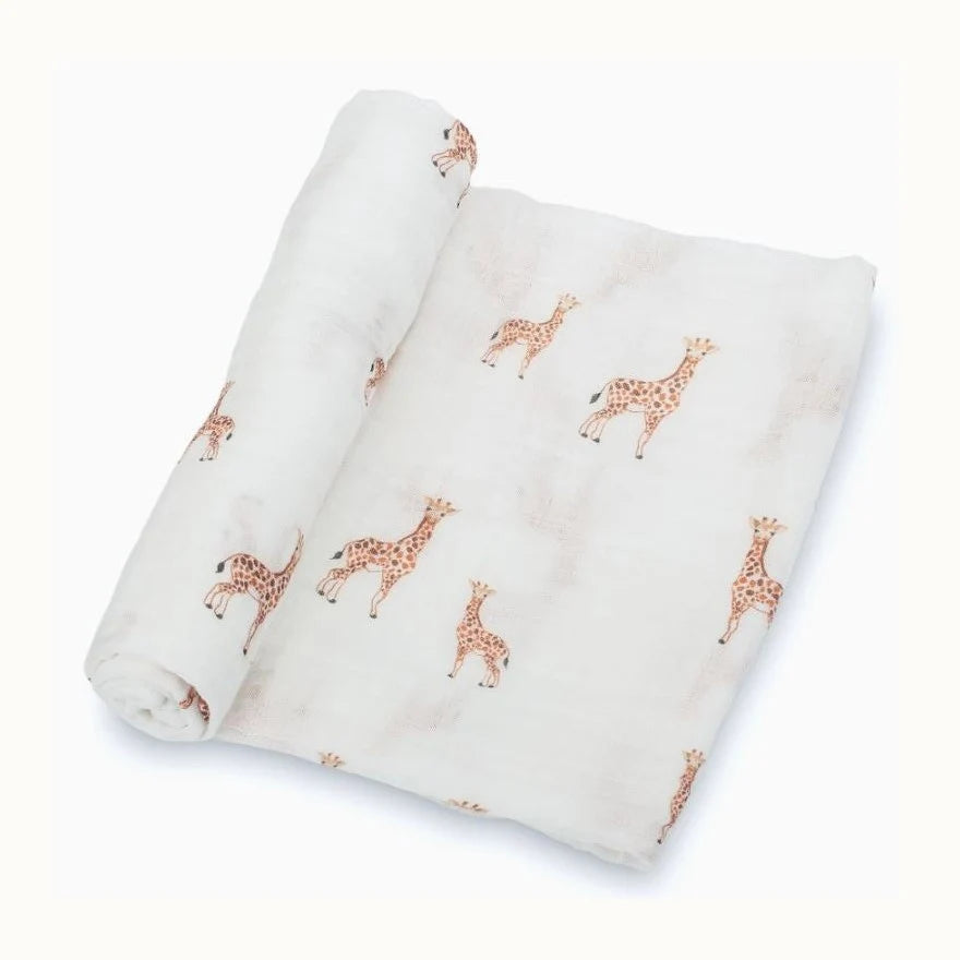 Giraffe Muslin Cotton Swaddle Blanket