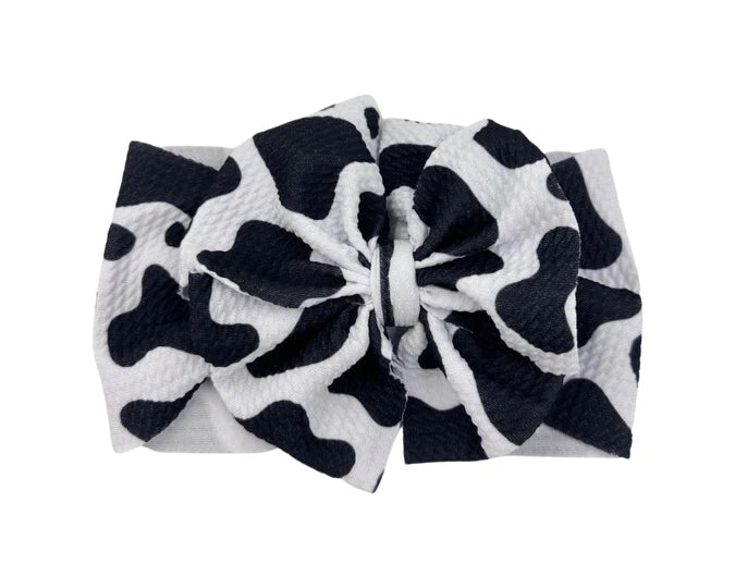 Cow Print Headwrap - Mini Messy