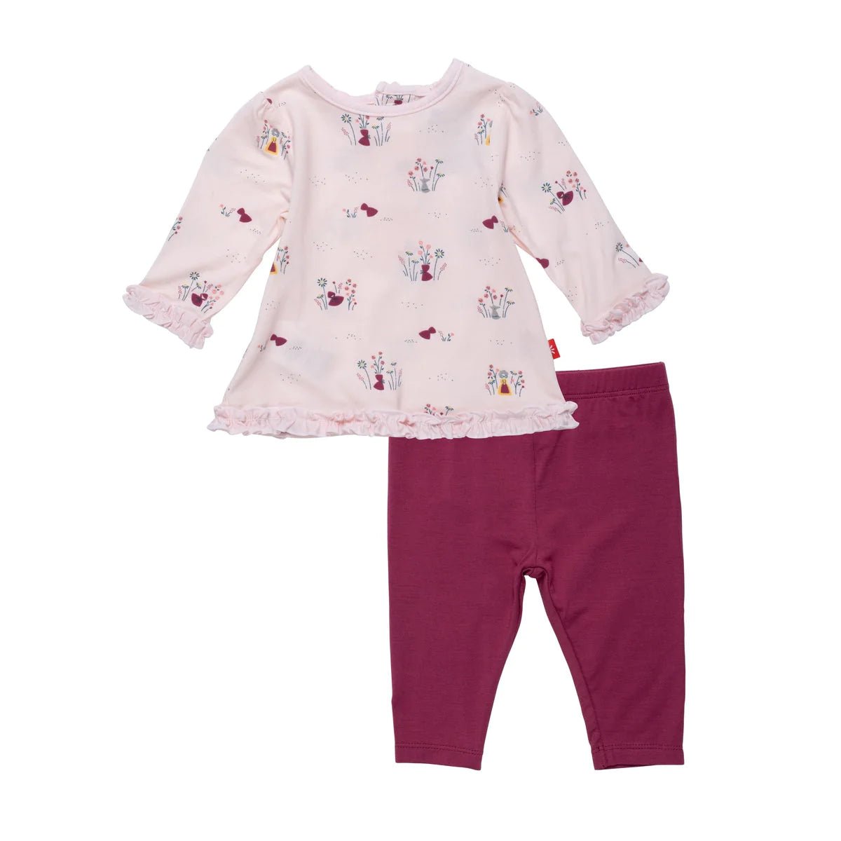 Lil Red Modal Swing Top + Ruffle Leggings Set
