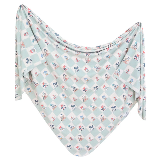 Copper Pearl Knit Swaddle Blanket-Mickey and Friends