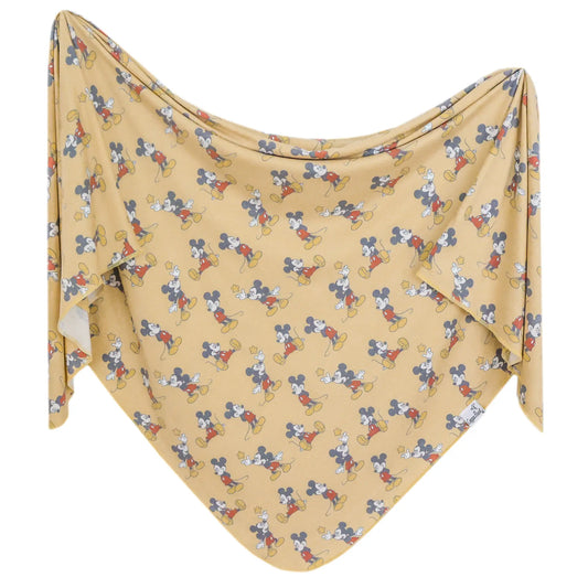 Copper Pearl Knit Swaddle Blanket-Mickey Mouse