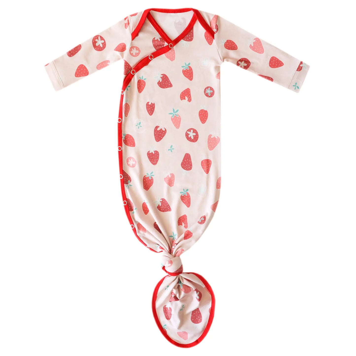 Copper Pearl Knotted Gown-Strawberry