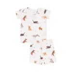 Watercolor Puppies Loungewear Shorts Set