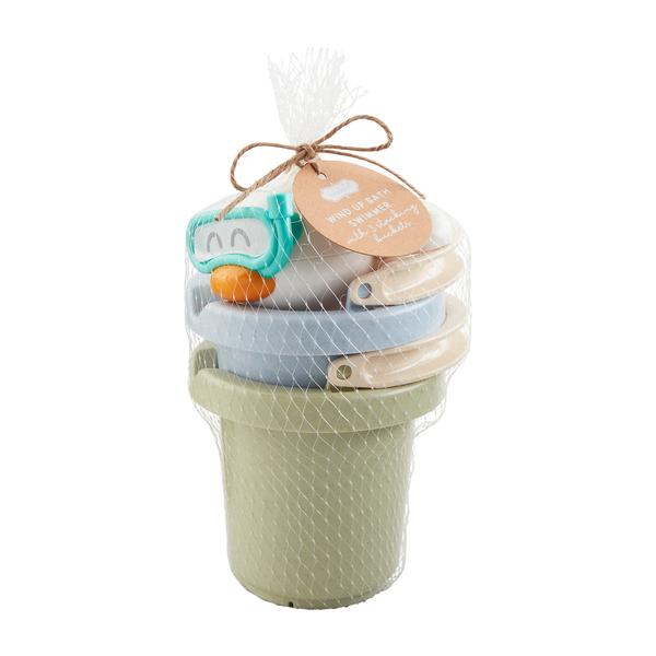 Blue Stacking Bath Bucket Set