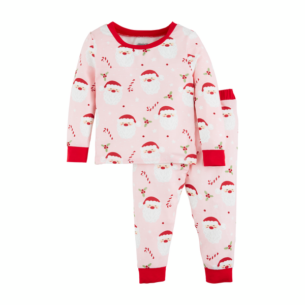 Santa Glow Toddler Pajamas-Pink