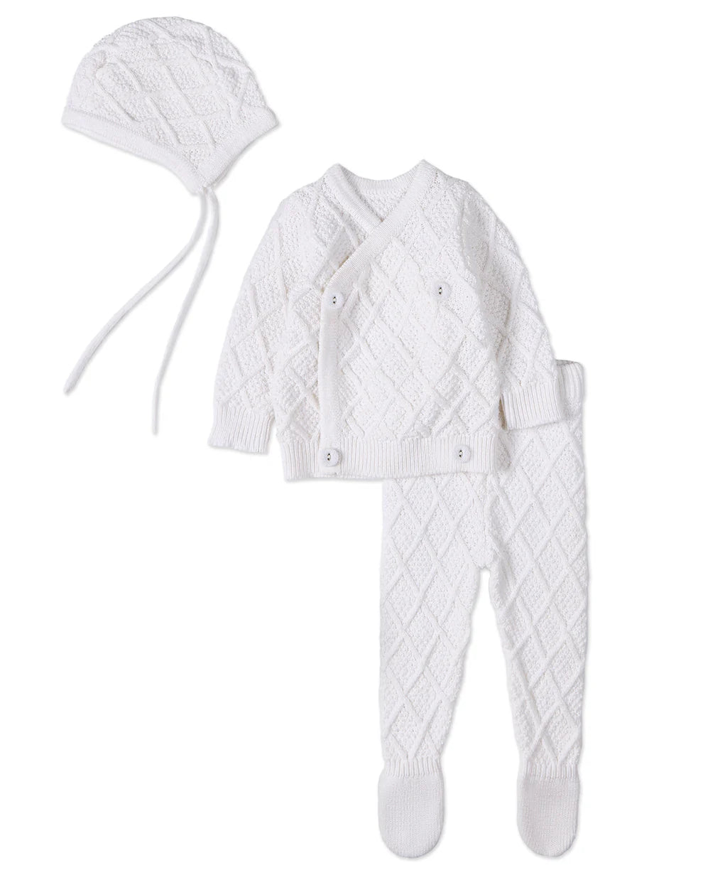 Simply Sweet 3pc Knit Set - White