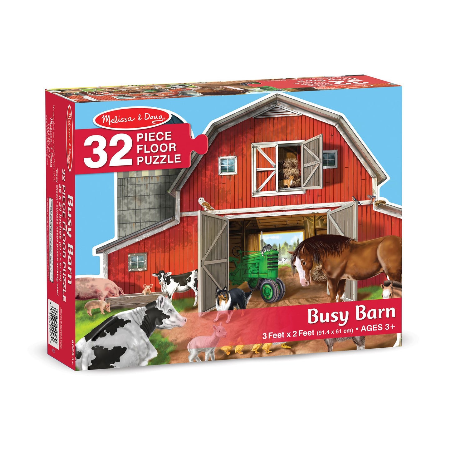 Busy Barn Yard Shaped Floor Puzzle