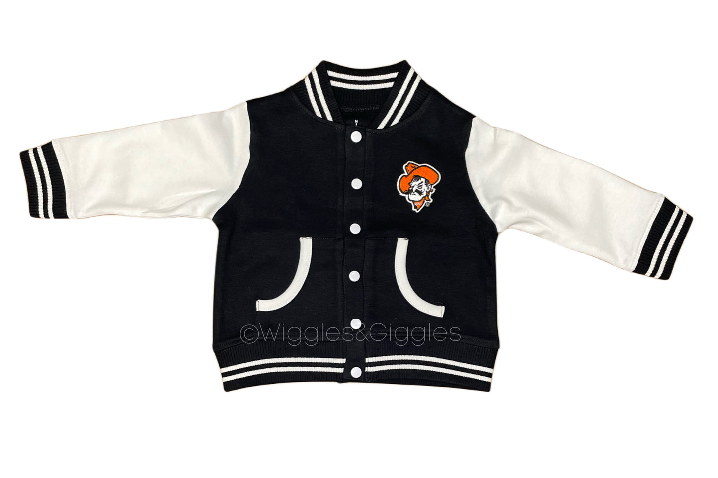 Varsity Jacket - Black - Pistol Pete