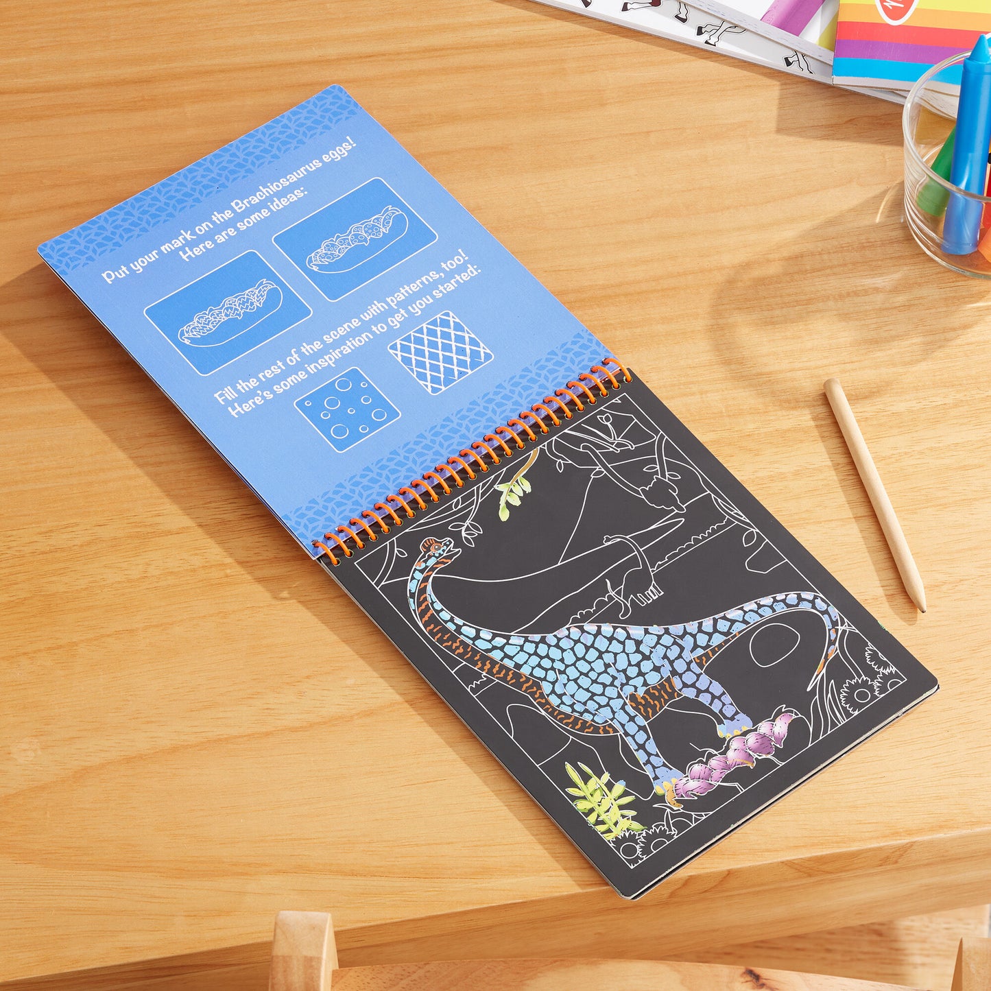 On the Go Scratch Art Color Reveal Pad - Dinosaur