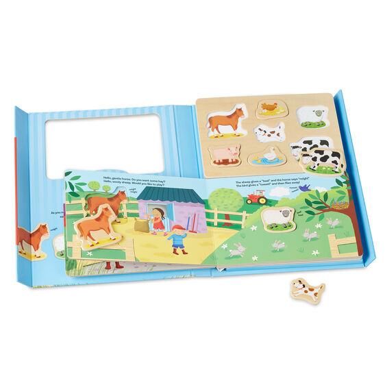 On the Farm Book & Puzzle Play Set