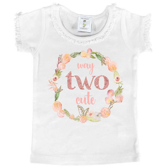 "Way TWO Cute" Second Birthday Tee - Mumsy Goose
