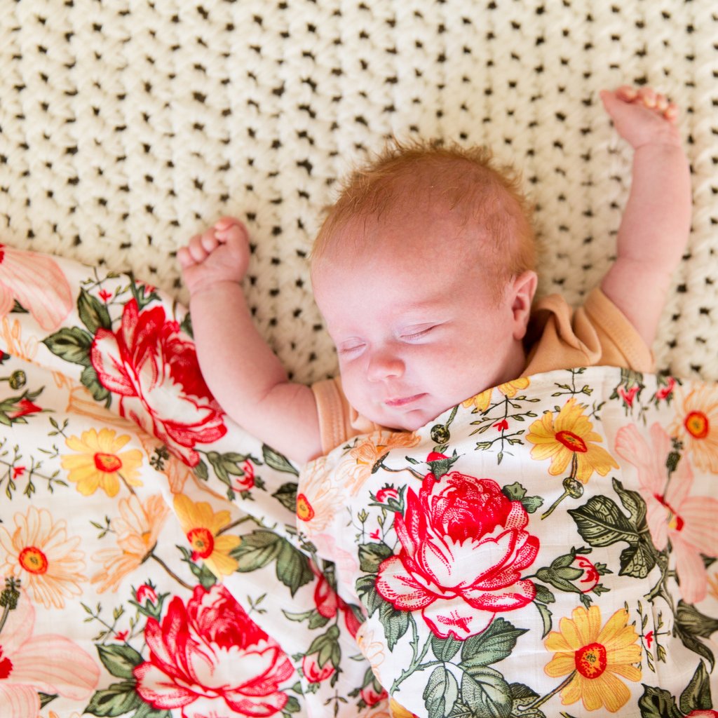 Bold Floral Deluxe Muslin Swaddle