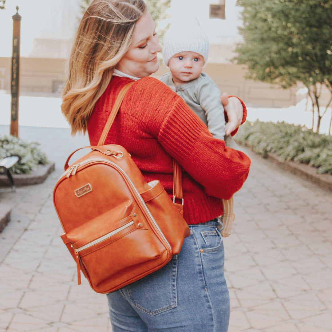 Cognac Itzy Mini Diaper Bag Backpack