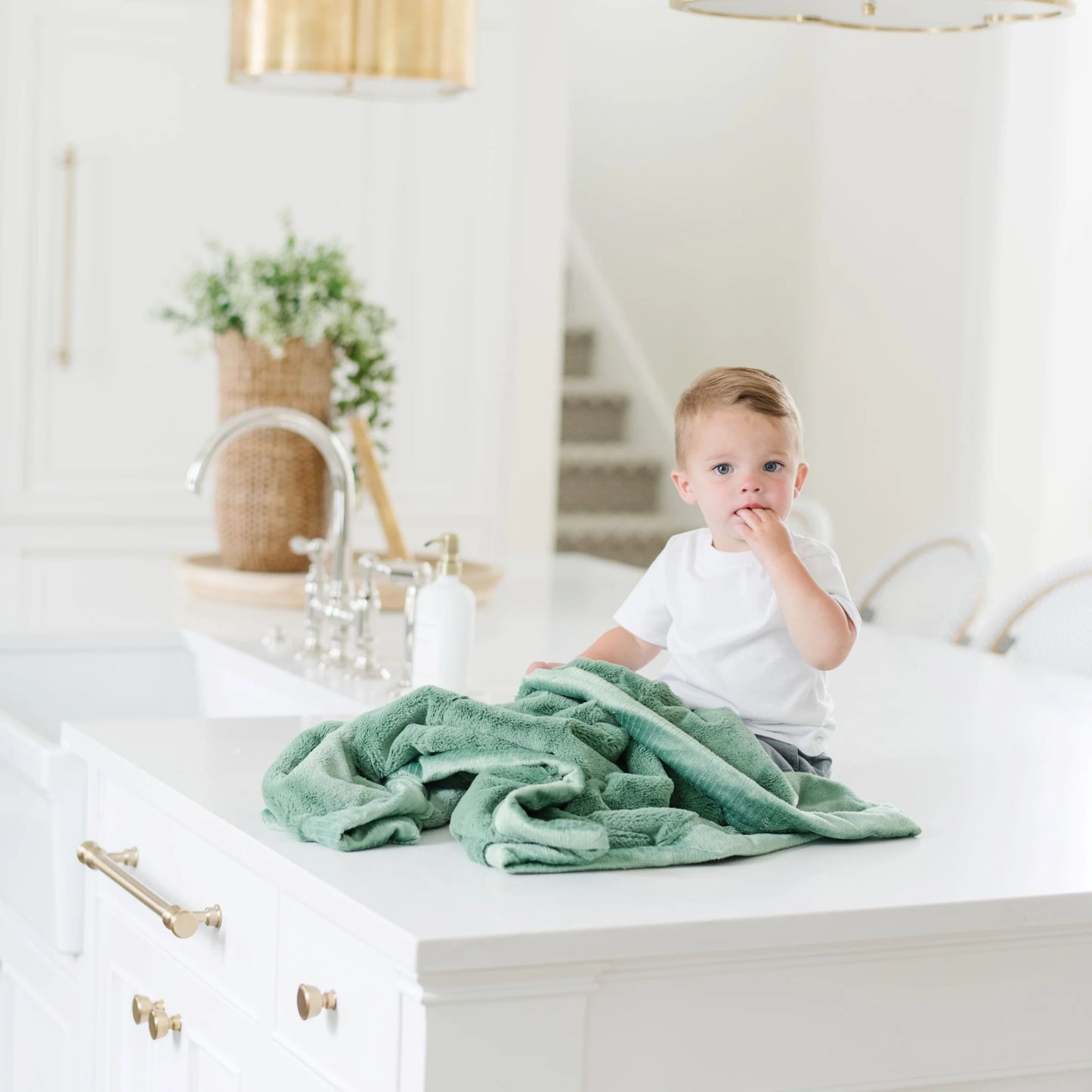 Seagrass Lush Receiving Blanket
