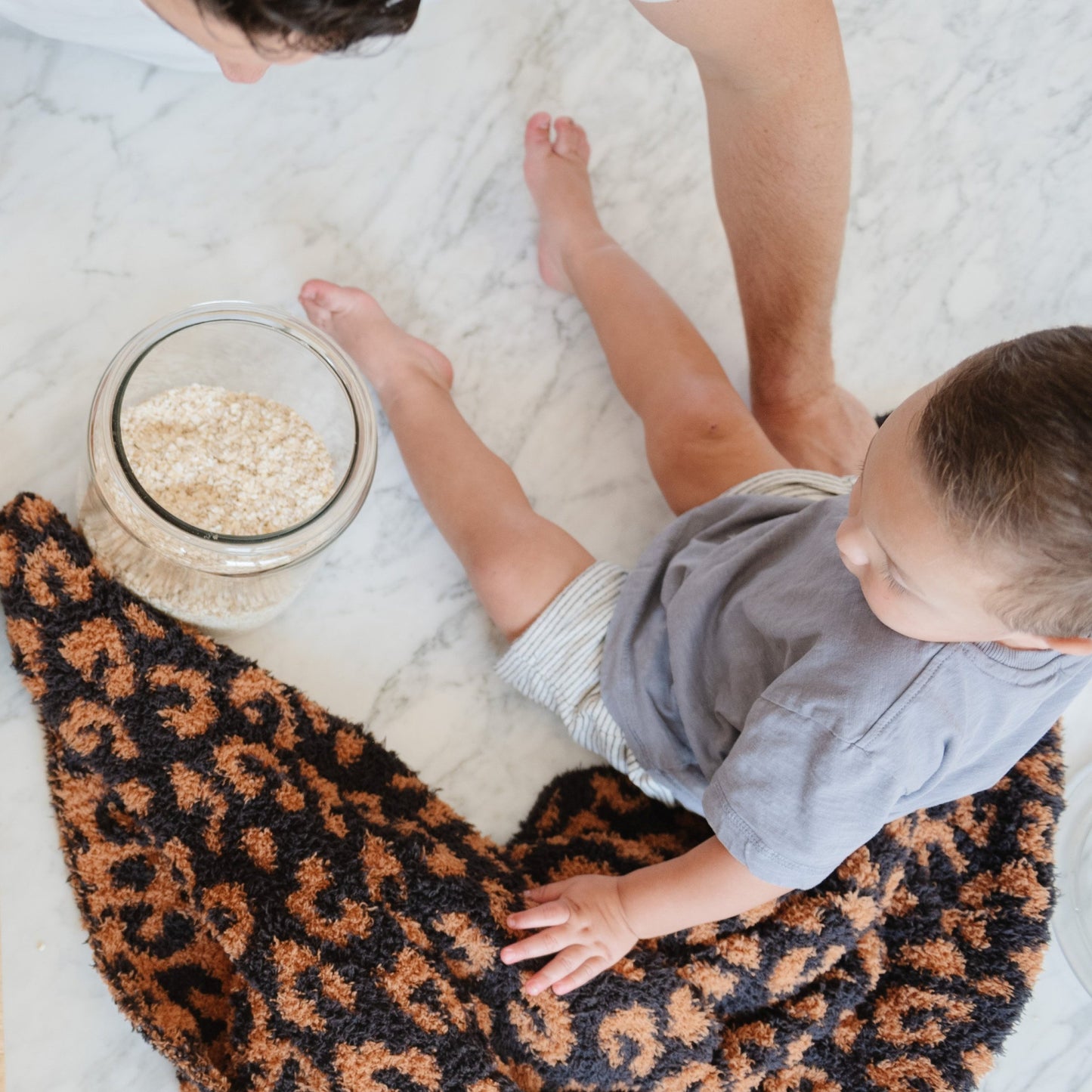 Classic Leopard Double-Layer Bamboni Receiving Blanket